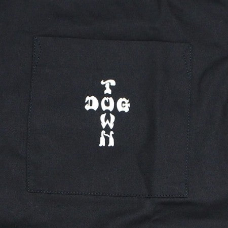 DOGTOWN　S/Sシャツ　"NEW LETTER S/S WORK SHIRT"　(Black)