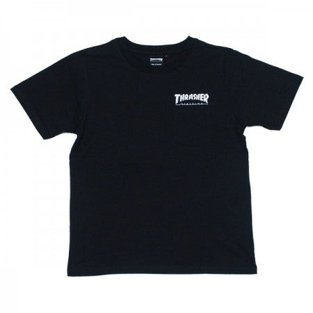 THRASHER　ポケットTシャツ　"HOMETOWN POCKET TEE"　(Blk/Wht)