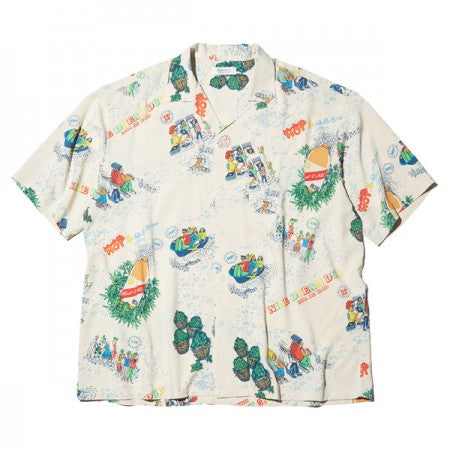 ★30%OFF★ RADIALL　S/Sシャツ　"HOT DUB OPEN COLLARED SHIRT S/S"　(Ivory)