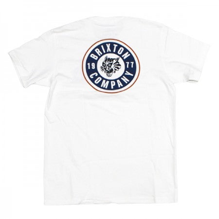 BRIXTON　Tシャツ　"RAGE S/S STANDARD TEE"　(White / Blue)