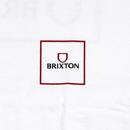 BRIXTON　Tシャツ　"ALPHA BLOCK S/S STANDARD TEE"　(White)