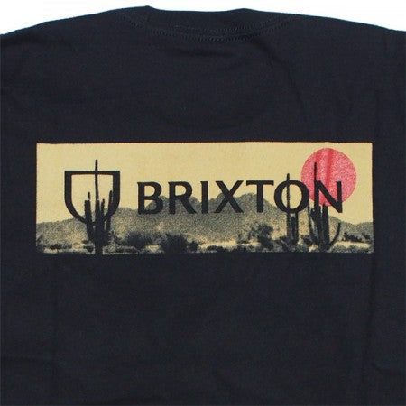 BRIXTON　Tシャツ　"ALPHA BLOCK S/S STANDARD TEE"　(Black / Blonde)