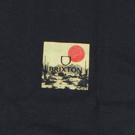 BRIXTON　Tシャツ　"ALPHA BLOCK S/S STANDARD TEE"　(Black / Blonde)