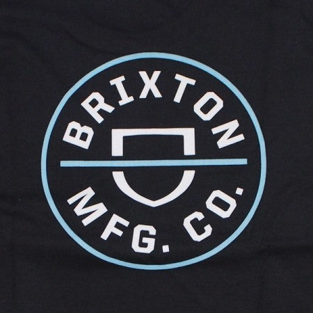 BRIXTON　Tシャツ　"CREST II S/S STANDARD TEE"　(Black / Marine Blue)
