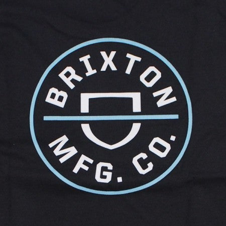 ★30%OFF★ BRIXTON　Tシャツ　"CREST II S/S STANDARD TEE"　(Black / Marine Blue)