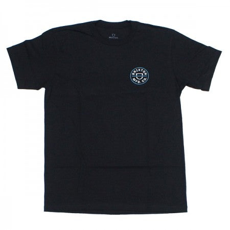 BRIXTON　Tシャツ　"CREST II S/S STANDARD TEE"　(Black / Marine Blue)