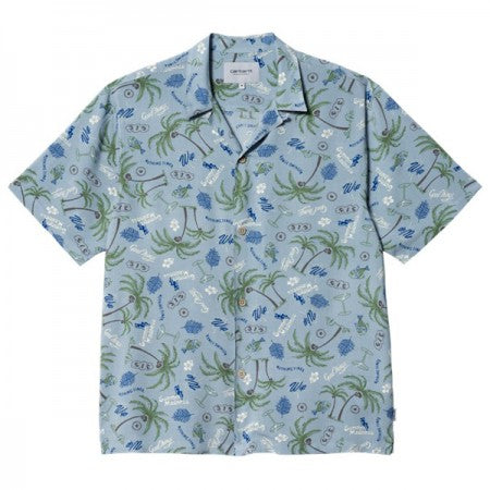 ★30%OFF★ Carhartt WIP　S/Sシャツ　"S/S MIRAGE SHIRT"　(Mirage Print / Frosted Blue)