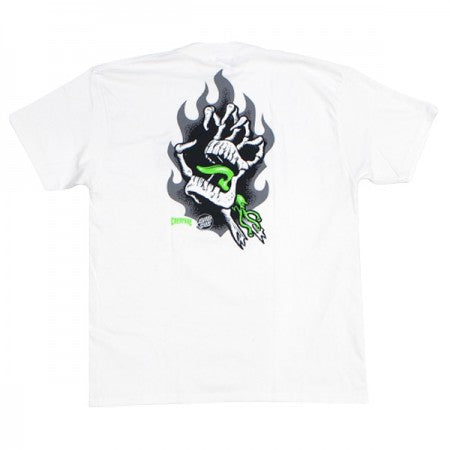 SANTA CRUZ　Tシャツ　"SAINTS AND SINNERS HAND TEE"　(White)