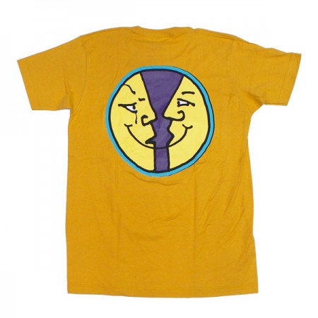 KROOKED　Tシャツ　"MOONSMILE 2 TEE"　(Mustard)
