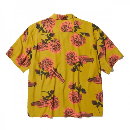 RADIALL　S/Sシャツ　"CHEVY ROSE OPEN COLLARED SHIRT S/S"　(Mustard)