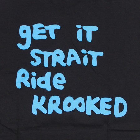 KROOKED　Tシャツ　"STRAIT EYES TEE"　(Black / Blue)