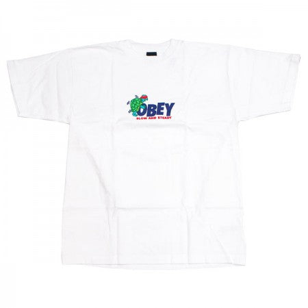 OBEY　Tシャツ　"SLOW & STEADY HEAVYWEIGHT CLASSIS BOX TEE"　(White)
