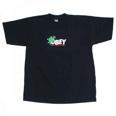 OBEY　Tシャツ　"SLOW & STEADY HEAVYWEIGHT CLASSIS BOX TEE"　(Off Black)