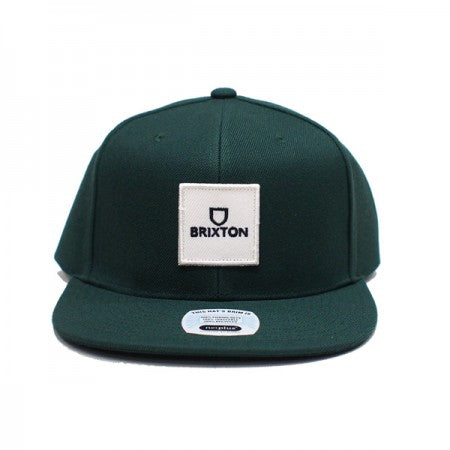 BRIXTON　キャップ　"ALPHA SQUARE MP SNAPBACK CAP"　(Spruce)