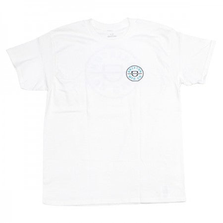 BRIXTON　Tシャツ　"CREST II S/S STANDARD TEE"　(White / Teal)