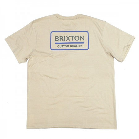 BRIXTON　Tシャツ　"PALMER PROPER S/S STANDARD TEE"　(Cream / Pacific Blue / Olive Surplus)