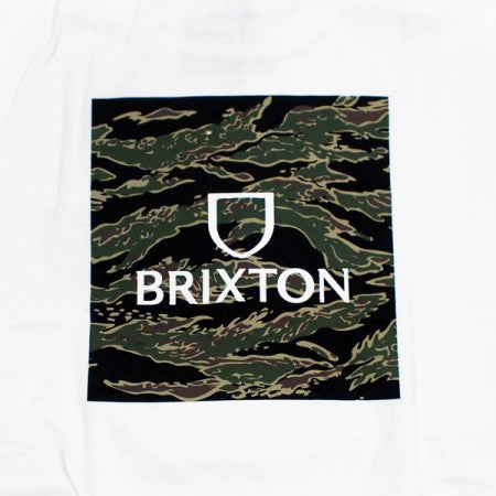 BRIXTON　Tシャツ　"ALPHA SQUARE S/S STANDARD TEE"　(White / Tiger Camo)