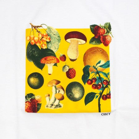 OBEY　Tシャツ　"FRUITS & MASHROOMS CLASSIC TEE"　(White)