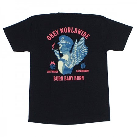 OBEY　Tシャツ　"BURN BABY BURN CLASSIC TEE"　(Black)