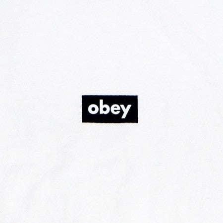 OBEY　Tシャツ　"OBEY BLACK BAR HEAVYWEIGHT TEE"　(White)