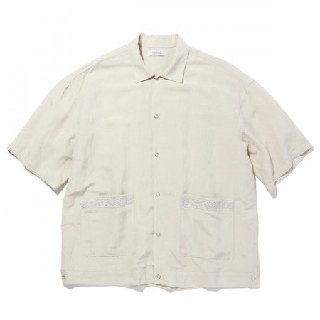 RADIALL　S/Sシャツ　"FLOWER OPEN COLLARED SHIRT S/S"　(Natural)