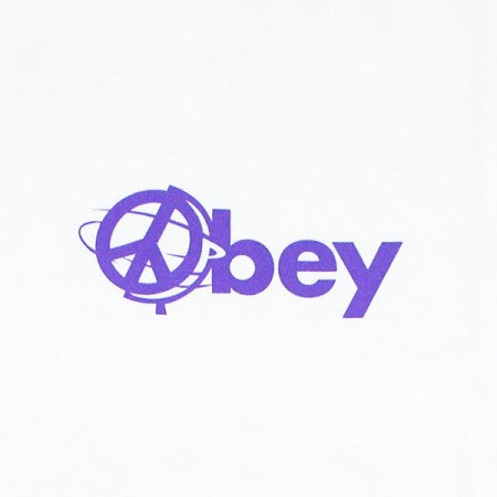 ★30%OFF★ OBEY　Tシャツ　"OBEY ALL AROUND THE WORLD CLASSIC TEE"　(White)