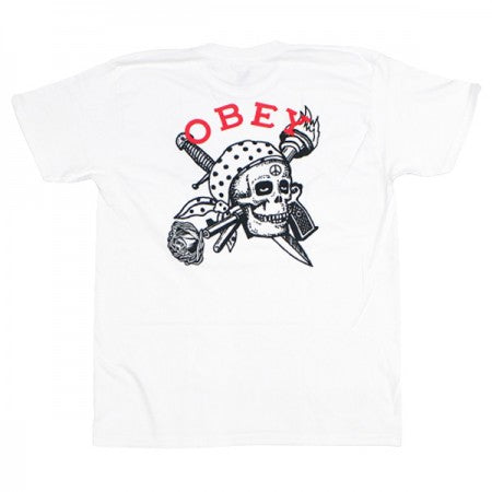 ★30%OFF★ OBEY　Tシャツ　"OBEY PEACE SKULL CLASSIC TEE"　(White)
