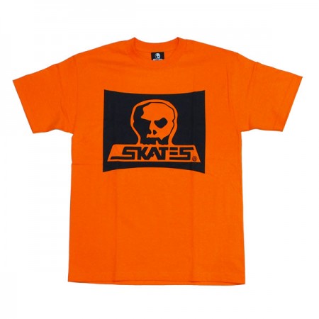 SKULL SKATES　"BURBS LOGO Tシャツ SUNSET ORANGE"　(Orange/Black) 限定カラー