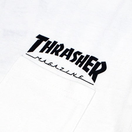 THRASHER　ポケットTシャツ　"HOMETOWN POCKET TEE"　(White)