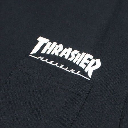 THRASHER　ポケットTシャツ　"HOMETOWN POCKET TEE"　(Black)