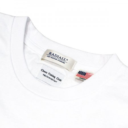 RADIALL × CHAOS FINSHING CLUB　Tシャツ　"BLUE HOURS CREW NECK T-SHIRT S/S"　(White)