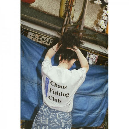 RADIALL × CHAOS FINSHING CLUB　Tシャツ　"BLUE HOURS CREW NECK T-SHIRT S/S"　(White)