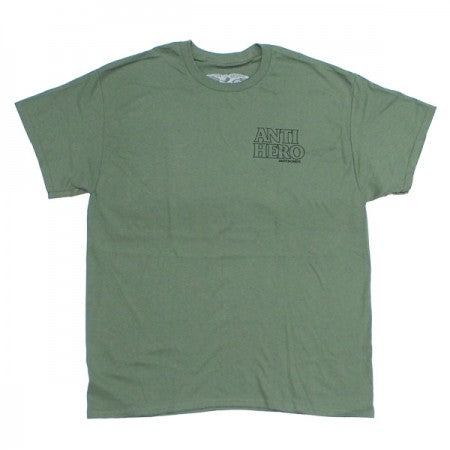 ANTI HERO　Tシャツ　"LIL BLACK HERO OUTLINE TEE"　(Military Green / Black)