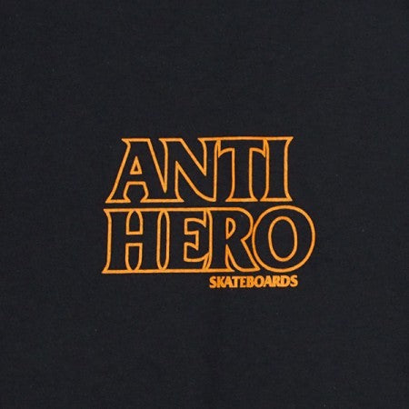 ANTI HERO　Tシャツ　"LIL BLACK HERO OUTLINE TEE"　(Black / Orange)