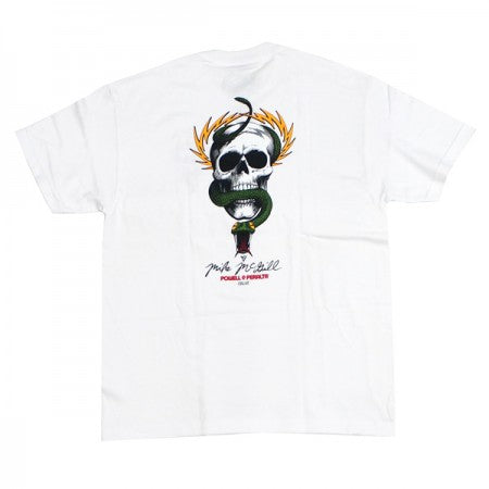 POWELL　Tシャツ　"MIKE MCGILL SKULL & SNAKE TEE"　(White)