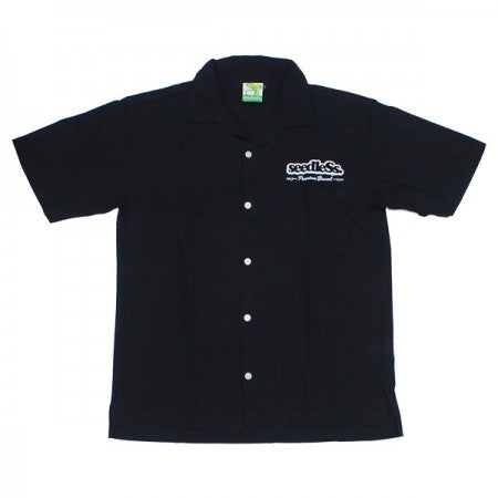 seedleSs　S/Sシャツ　"SD COTTON/HEMP OPEN SHIRTS"　(Black)