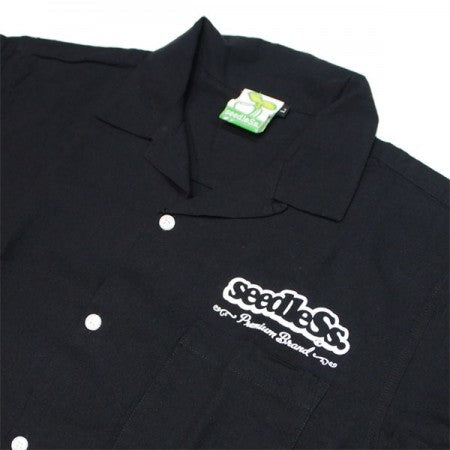 seedleSs　S/Sシャツ　"SD COTTON/HEMP OPEN SHIRTS"　(Black)