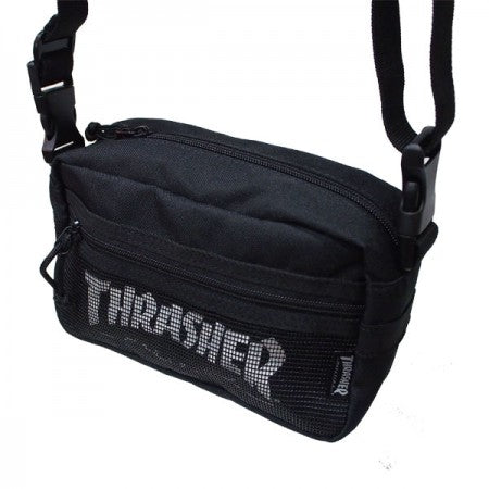 THRASHER　ミニショルダーバッグ　"THRSG400"　(Black/White)