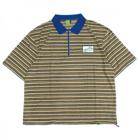 seedleSs　ポロシャツ　"SD BOARDER ZIP UP POLO SHIRT"　(Yellow Stripe)