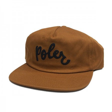 POLeR　キャップ　"POLER SCRIPT HAT"　(Sienna)