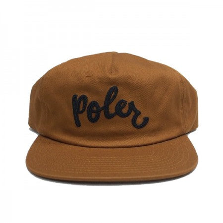 POLeR　キャップ　"POLER SCRIPT HAT"　(Sienna)