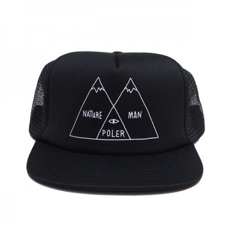 POLeR　メッシュキャップ　"VENN DIAGRAM MESH TRUCKER CAP"　(Black)