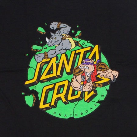 SANTA CRUZ×TMNT　コラボTシャツ　"TMNT BEBOP AND ROCKSTEADY TEE"　(Black)