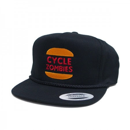 CYCLE ZOMBIES　キャップ　"BURGER SNAPBACK CAP"　(Black)