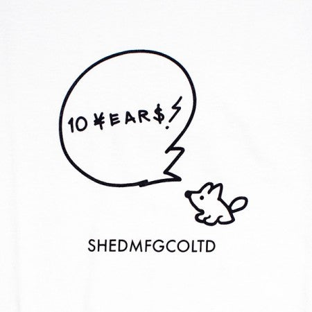 Shed　Tシャツ　"10th tee"　(White)