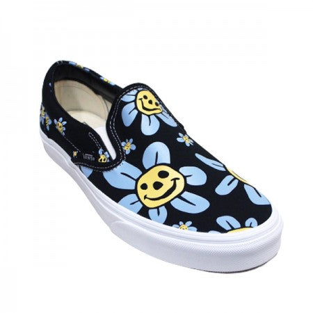 VANS　"CLASSIC SLIP-ON"　(Trippy Grin Floral Black / Yellow)