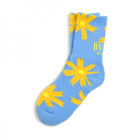 Deviluse　ソックス　"PRICKLY FLOWER SOCKS"　(Mid Blue)