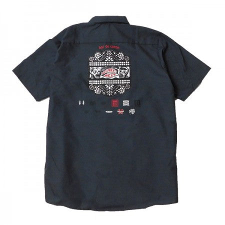 MINOS　S/Sシャツ　"MINOS MEET MEAT WORK SHIRTS"　(Charcoal)