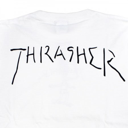 THRASHER　L/STシャツ　"GONZ L/STEE"　(White/Black)