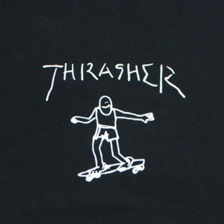 THRASHER　L/STシャツ　"GONZ L/STEE"　(Black/White)